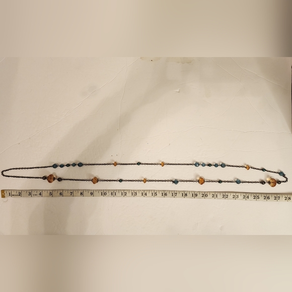 Treska Multi-Layer Beaded Asymmetrical Necklace - Picture 2 of 3